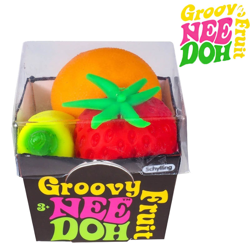 Crystal Growing Kit - Groovy Nee Doh Schylling Fruit Stressbal,