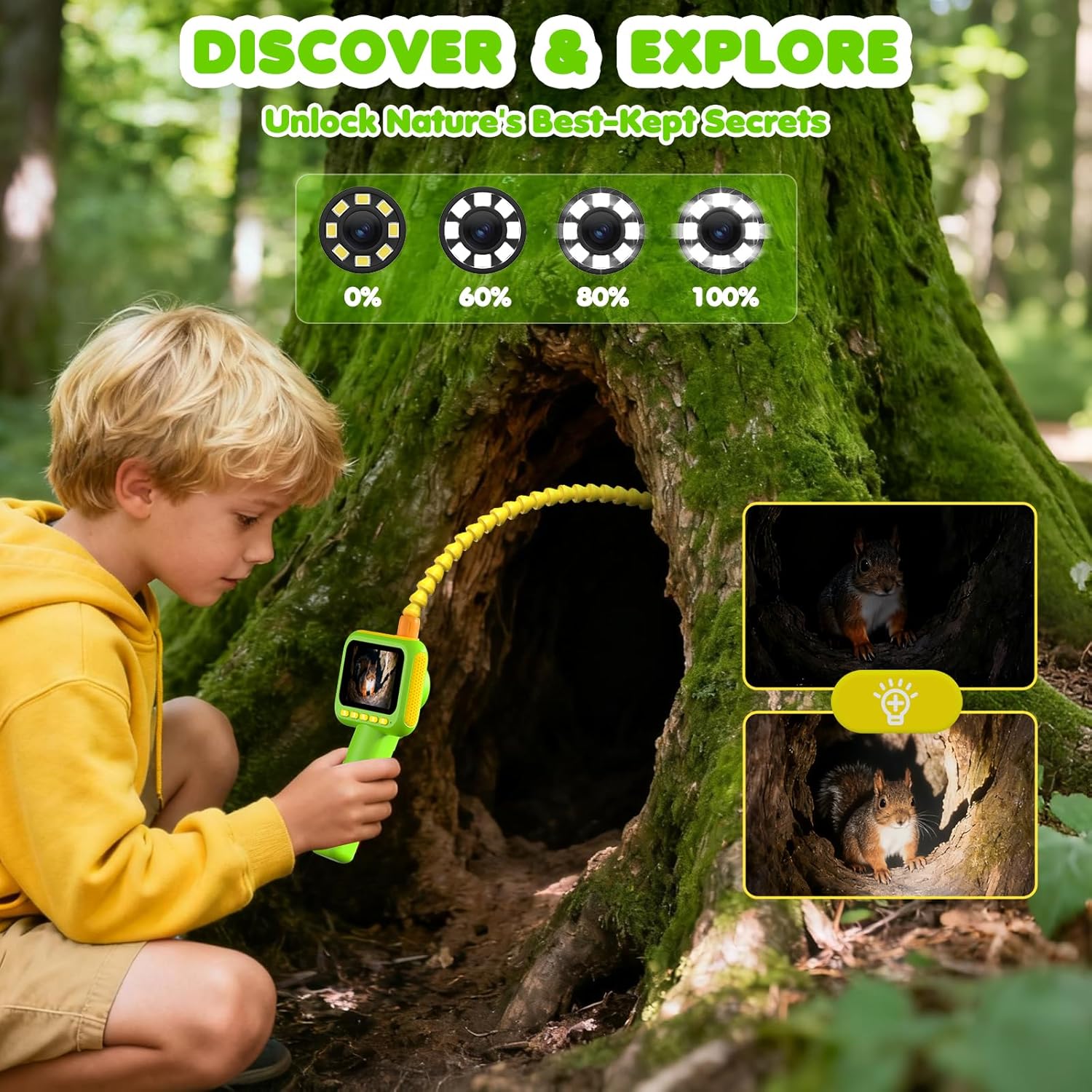 Science Nature - Endoscoop voor kinderen, borescoop slangencamera speelgoed